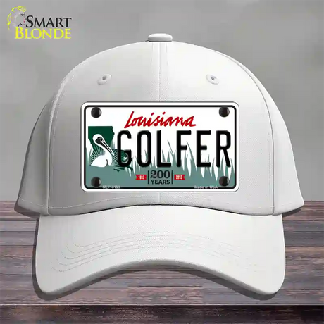 Golfer Louisiana Novelty License Plate Hat Cotton / White