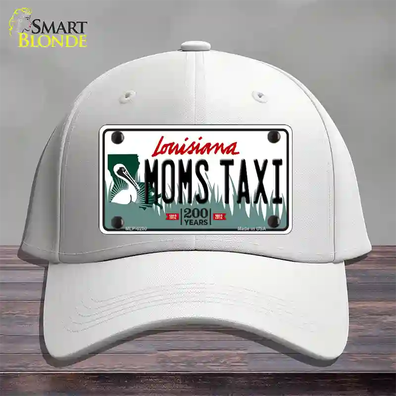 Moms Taxi Louisiana Novelty License Plate Hat Cotton / White