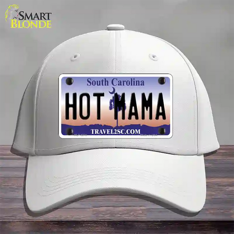 Hot Mama South Carolina Novelty License Plate Hat Cotton / White