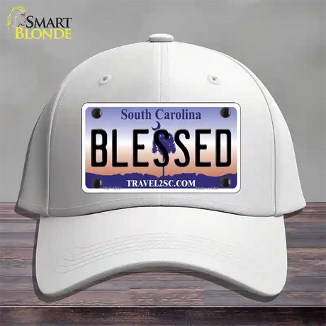 Blessed South Carolina Novelty License Plate Hat Cotton / White