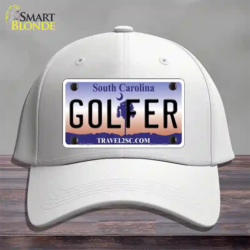 Golfer South Carolina Novelty License Plate Hat Cotton / White