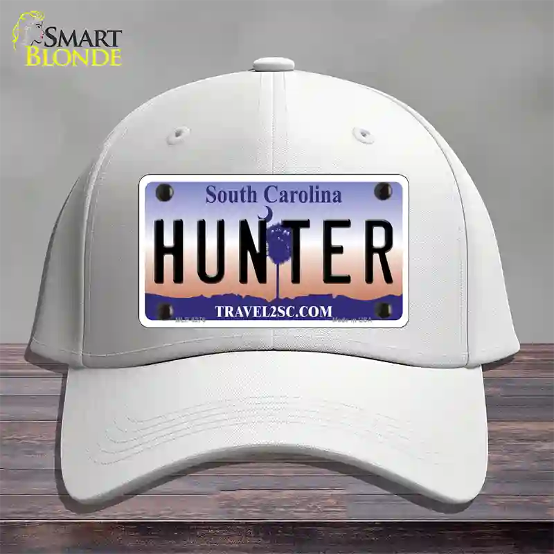 Hunter South Carolina Novelty License Plate Hat Cotton / White