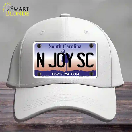 N Joy SC South Carolina Novelty License Plate Hat Cotton / White