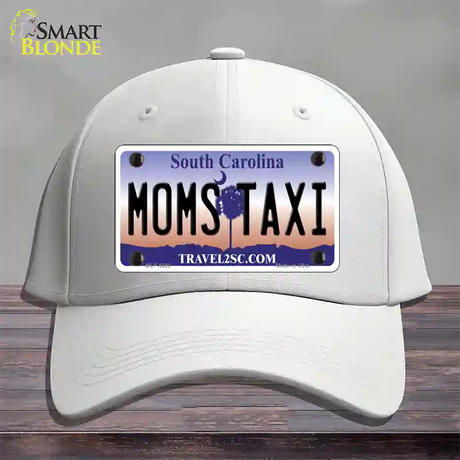 Moms Taxi South Carolina Novelty License Plate Hat Cotton / White