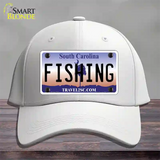 Fishing South Carolina Novelty License Plate Hat Cotton / White