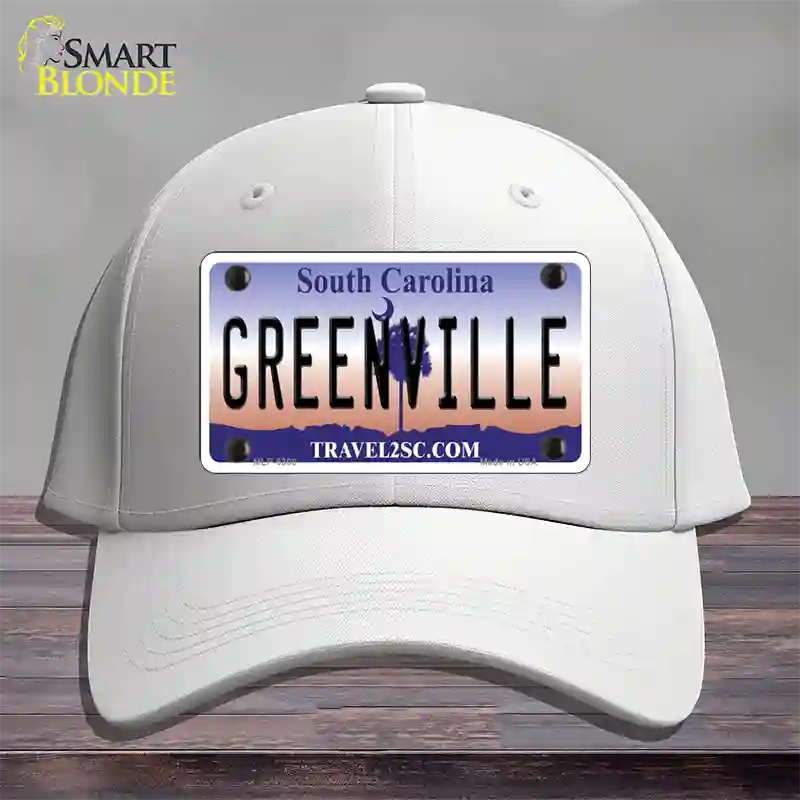 Greenville South Carolina Novelty License Plate Hat Cotton / White