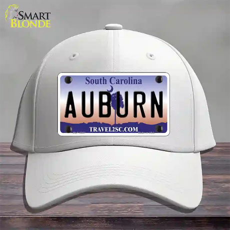 Auburn South Carolina Novelty License Plate Hat Cotton / White