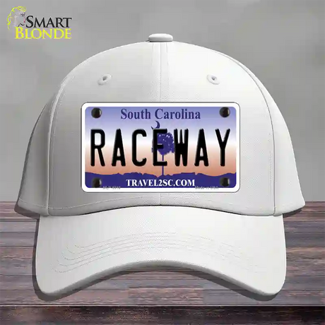 Raceway South Carolina Novelty License Plate Hat Cotton / White