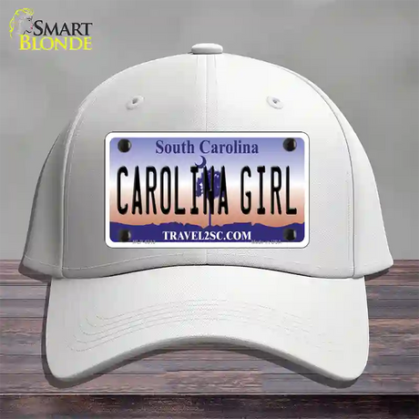 Carolina Girl South Carolina Novelty License Plate Hat Cotton / White