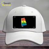 Alabama Rainbow Novelty License Plate Hat Cotton / White