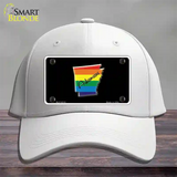 Arkansas Rainbow Novelty License Plate Hat Cotton / White