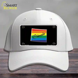 Colorado Rainbow Novelty License Plate Hat Cotton / White