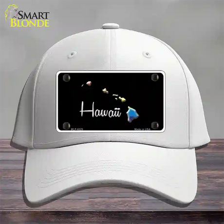 Hawaii Rainbow Novelty License Plate Hat Cotton / White