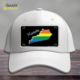 Kentucky Rainbow Novelty License Plate Hat Cotton / White