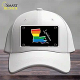 Louisiana Rainbow Novelty License Plate Hat Cotton / White