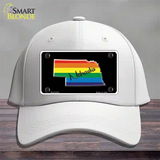 Nebraska Rainbow Novelty License Plate Hat Cotton / White