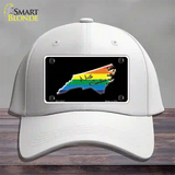 North Carolina Rainbow Novelty License Plate Hat Cotton / White