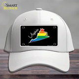 Virginia Rainbow Novelty License Plate Hat Cotton / White