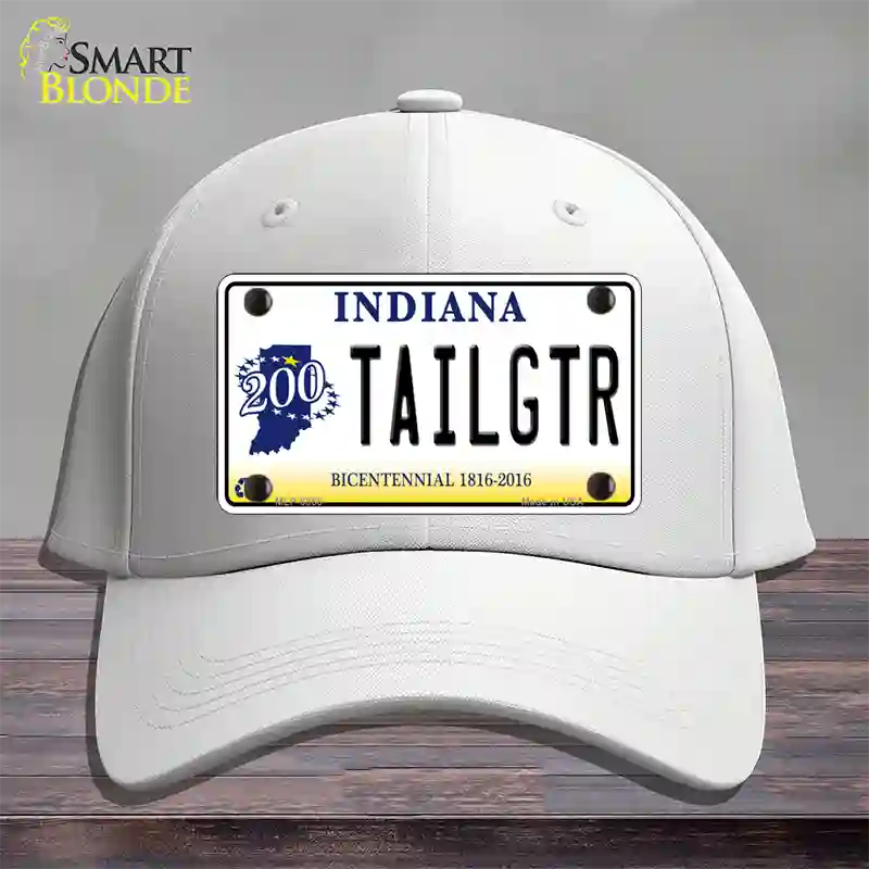 Tailgtr Indiana Bicentennial Novelty License Plate Hat Cotton / White