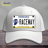 Raceway Indiana Novelty License Plate Hat Cotton / White