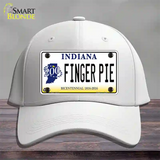 Finger Pie Indiana Novelty License Plate Hat Cotton / White