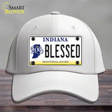 Blessed Indiana Novelty License Plate Hat Cotton / White