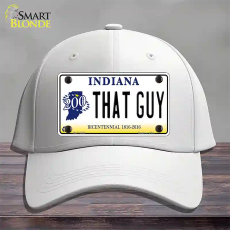 That Guy Indiana Novelty License Plate Hat Cotton / White