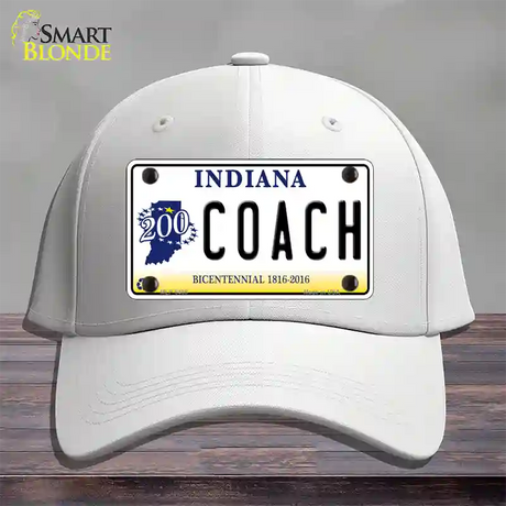 Coach Indiana Novelty License Plate Hat Cotton / White