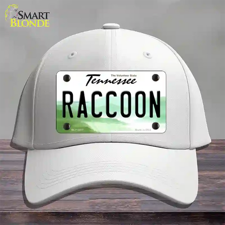 Raccoon Tennessee Novelty License Plate Hat Cotton / White