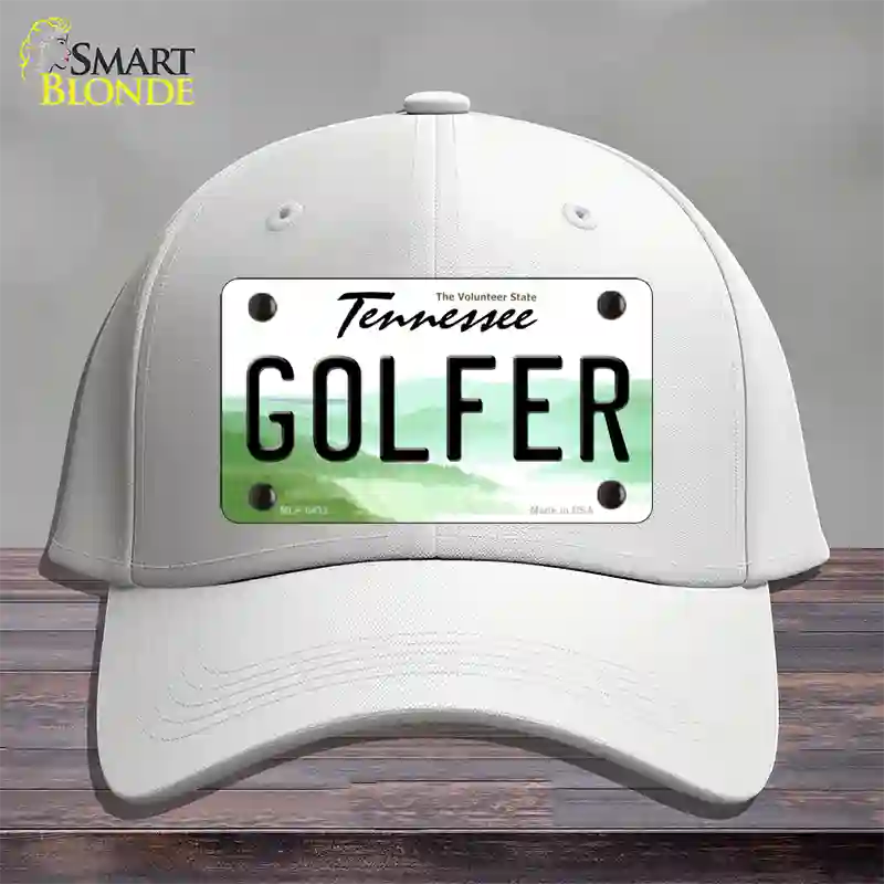 Golfer Tennessee Novelty License Plate Hat Cotton / White