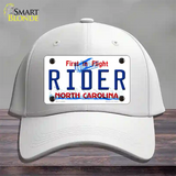 Rider North Carolina Novelty License Plate Hat Cotton / White