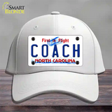 Coach North Carolina Novelty License Plate Hat Cotton / White