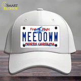 Meeooww North Carolina Novelty License Plate Hat Cotton / White