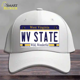 West Virginia State Novelty License Plate Hat Cotton / White