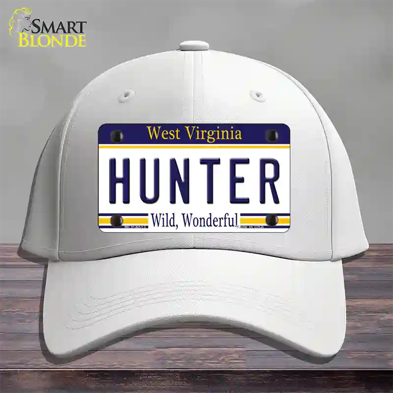 Hunter West Virginia Novelty License Plate Hat Cotton / White