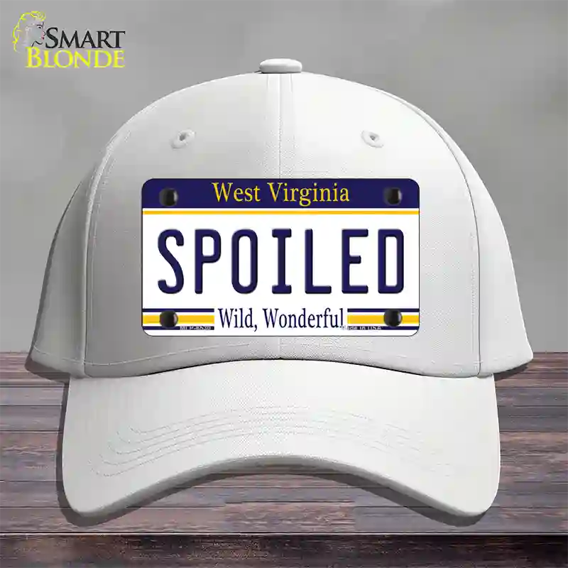 Spoiled West Virginia Novelty License Plate Hat Cotton / White