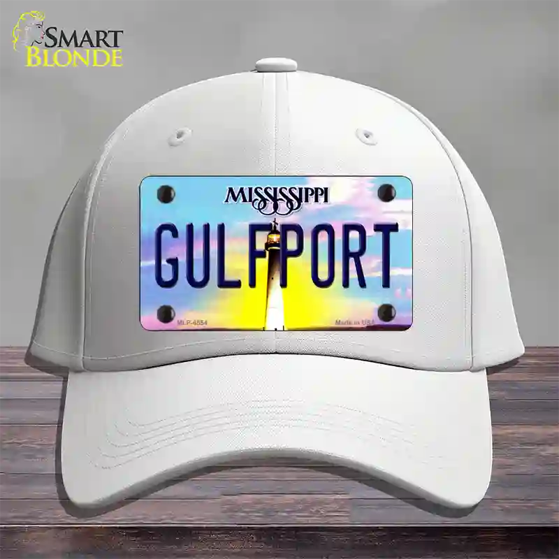 Gulfport Mississippi Novelty License Plate Hat Cotton / White