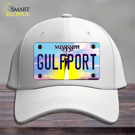 Gulfport Mississippi Novelty License Plate Hat Cotton / White