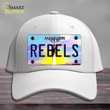 Rebels Mississippi Novelty License Plate Hat Cotton / White