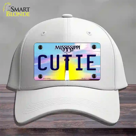 Cutie Mississippi Novelty License Plate Hat Cotton / White