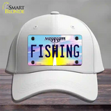 Fishing Mississippi Novelty License Plate Hat Cotton / White