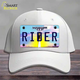 Rider Mississippi Novelty License Plate Hat Cotton / White