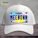 Meeooww Mississippi Novelty License Plate Hat Cotton / White