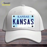 Kansas Novelty License Plate Hat Cotton / White