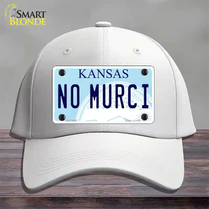 No Murci Kansas Novelty License Plate Hat Cotton / White