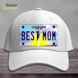 Best Mom Mississippi Novelty License Plate Hat Cotton / White