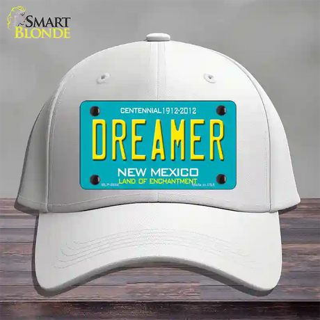 Dreamer New Mexico Novelty License Plate Hat Cotton / White