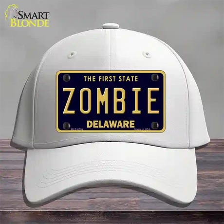 Zombie Delaware Novelty License Plate Hat Cotton / White