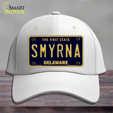 Smyrna Delaware Novelty License Plate Hat Cotton / White