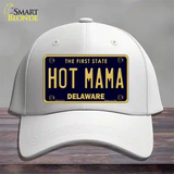 Hot Mama Delaware Novelty License Plate Hat Cotton / White